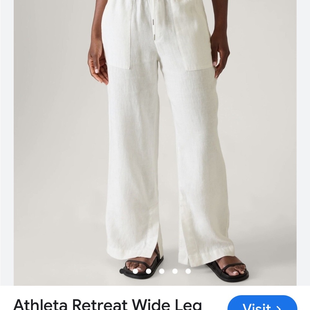 Athleta Retreat Wide Leg Linen Pants